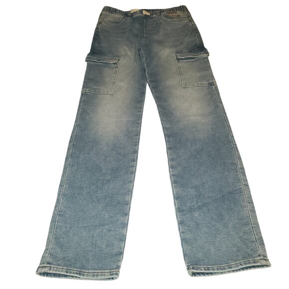 NEW Gap Size XXL Husky 14/16 Pull-On Original Straight Cargo Sweatpant Jeans - Picture 1 of 7